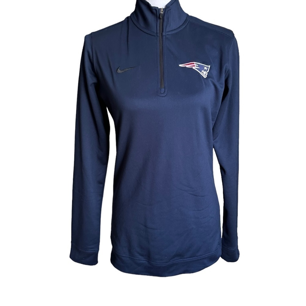 New England Patriots Nike Dri-Fit Half Zip Pullover Navy NFL Size Small NWT - Picture 4 of 17